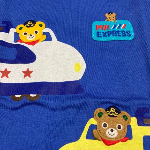 MIKI HOUSE Japan Train Tee Blue 5T - Picture 7 of 8
